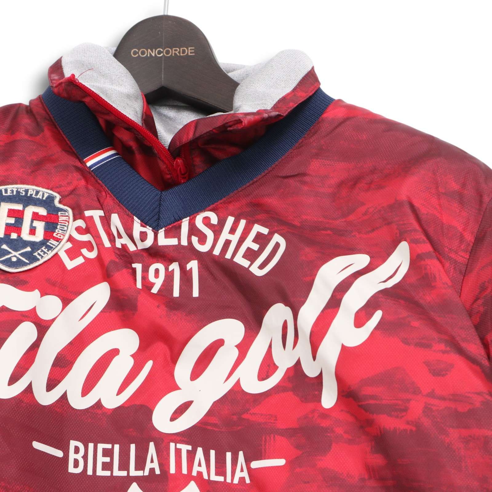 希少モデル! 美USED ANEW GOLF メンズ ダミエ柄刺繍ロゴニット 2025年