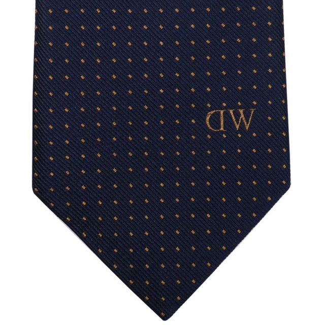 Daniel Wellington ダニエルウェリントン メンズネクタイ ネイビー系 ドット柄 ワンポイントロゴ DW02500006-264735 Daniel Wellington ダニエルウェリントン メンズネクタイ ネイビー系