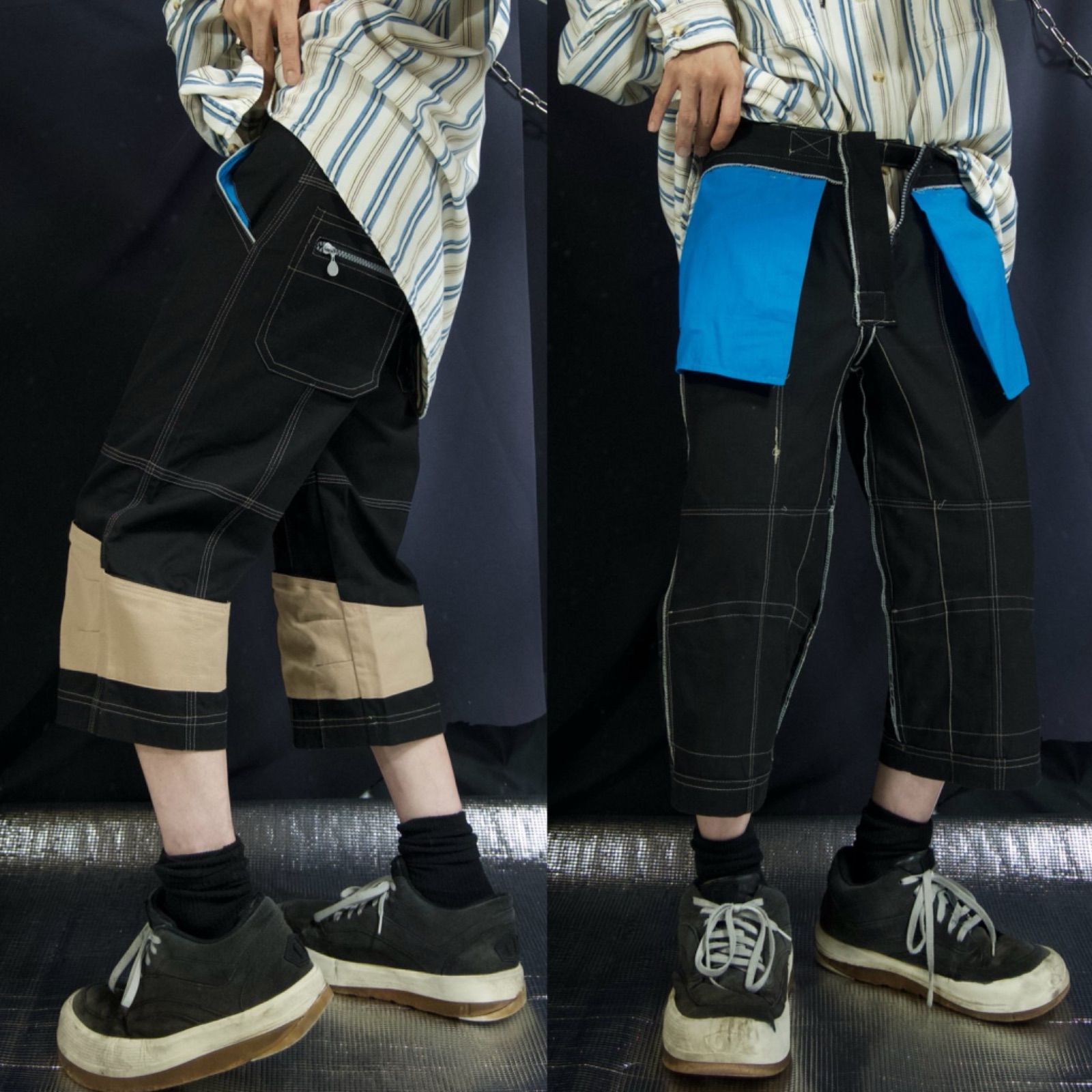 タグ付き♥♥サスペンダー付きパンツ、チェック千鳥柄MILKミルク タグ付き♥♥サスペンダー付きパンツ、チェック千鳥柄MILKミルク