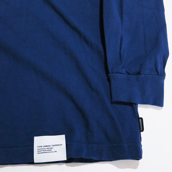 NEIGHBORHOOD ネイバーフッド 23SS SULFUR DYE CREWNECK LS 231OKNH-CSM03 サルファー ダイ クルーネック ロングスリーブ Tシャツ ネイビー ロンT 長袖 カットソー