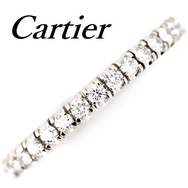 エタンセル ドゥ カルティエ ウェディング ハーフエタニティ ダイヤモンド リング Pt950 ♯45 2.1mm