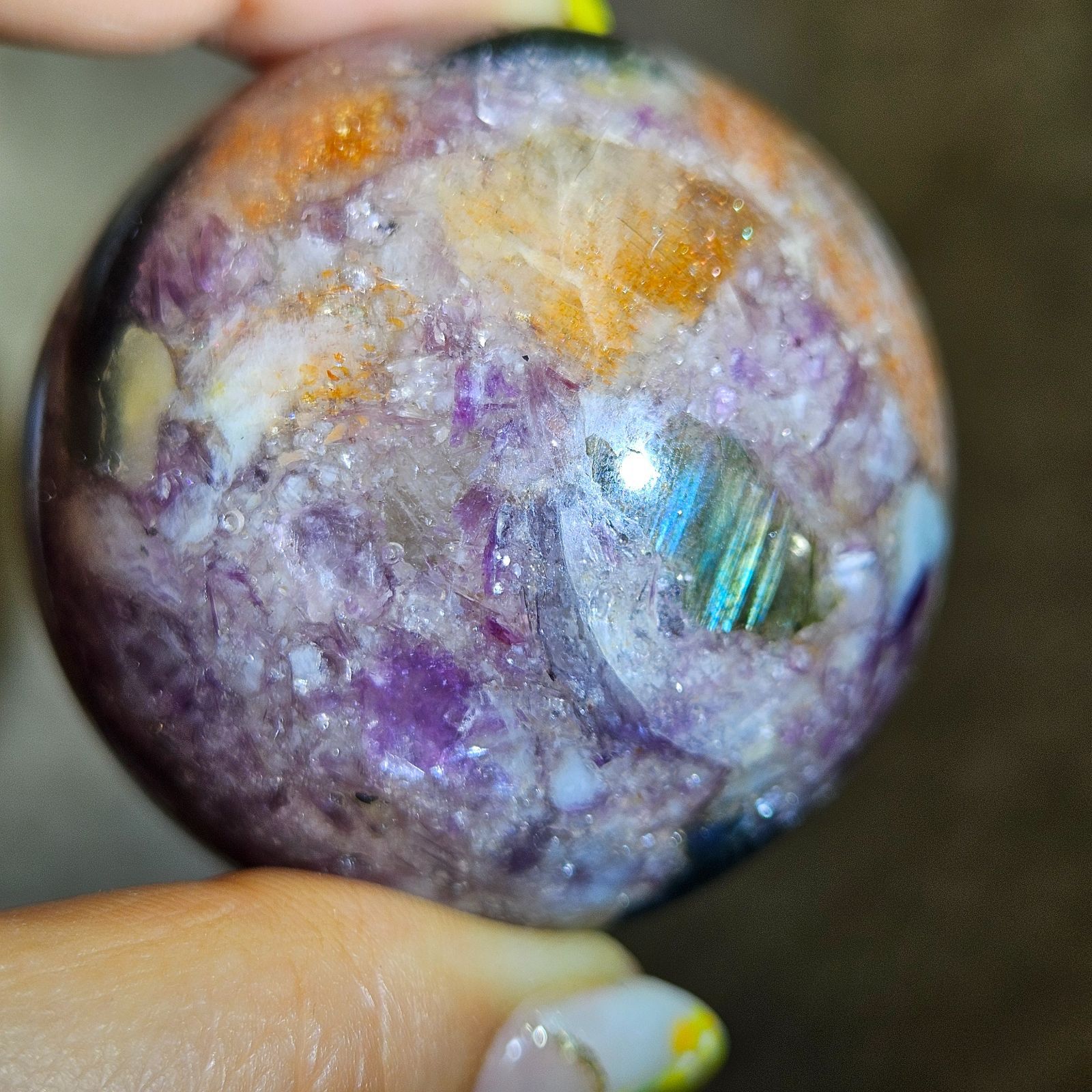ラブラドライト×サンストーン×レピドライト✨スフィア✨ Sphere