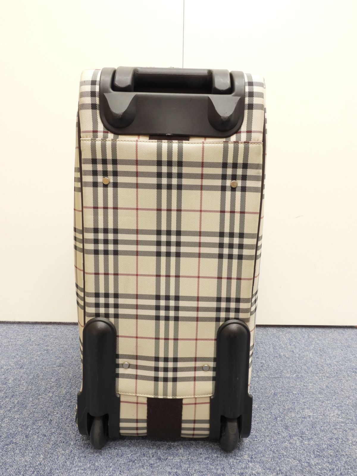 バーバリー キャリーバッグ チェック ナイロン|ベージュ茶革 旅行用トロリーバッグ 6 WWW_USTAUSTRALIA_COM_AU