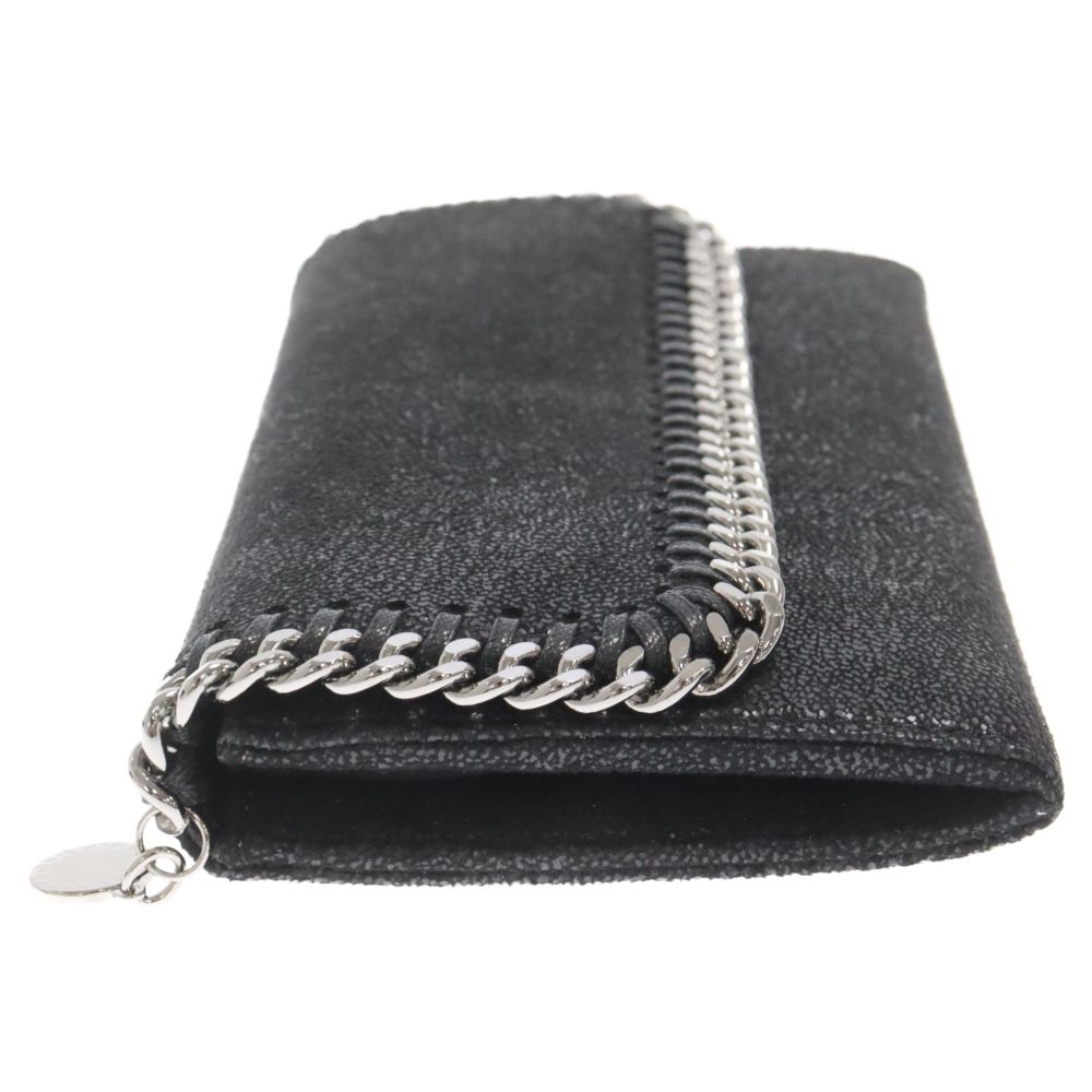 STELLA McCARTNEY ステラマッカートニー CONTINENTAL FLAP WALLET ECO SHAGGY DEER ファラベラ コンチネンタルフラップ ロングウォレット 長財布 ブラック STELLA McCARTNEY (ステラマッカートニー) CONTINENTAL FLAP WALLET