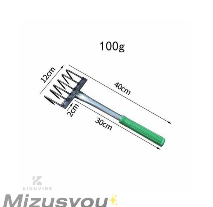 ガーデンハンドレーキ 人間工学に基づいた軽量ステンレス鋼の葉用小型熊手