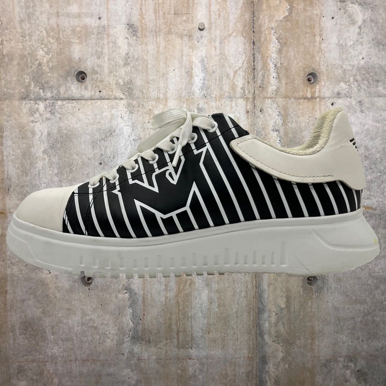 EMPORIO ARMANI(エンポリオアルマーニ) 厚底ロゴストライプスニーカー