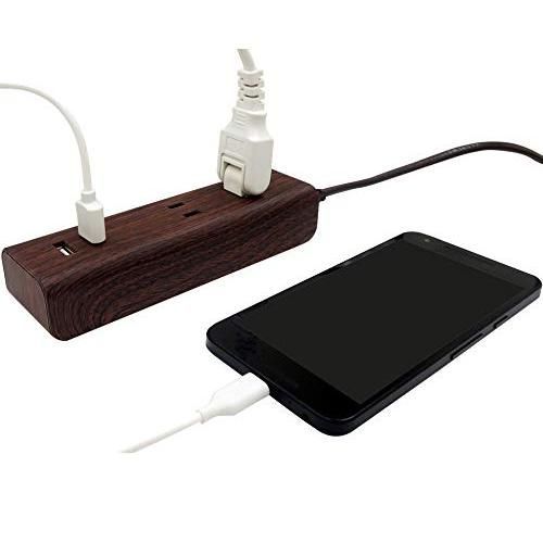  トップランド USB 電源タップ コンセント 口 USBポート 延長コード 1.5 m 雷ガード 木目調コード オートパワーシステム搭載 CD-R 録音用メディア