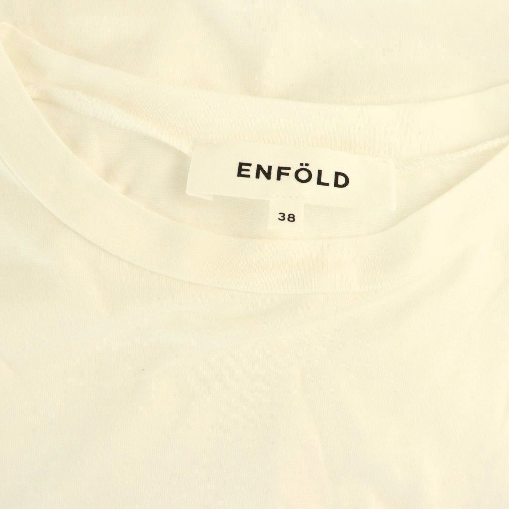 エンフォルド ENFOLD スビン天竺スリットロングTシャツ 半袖 38