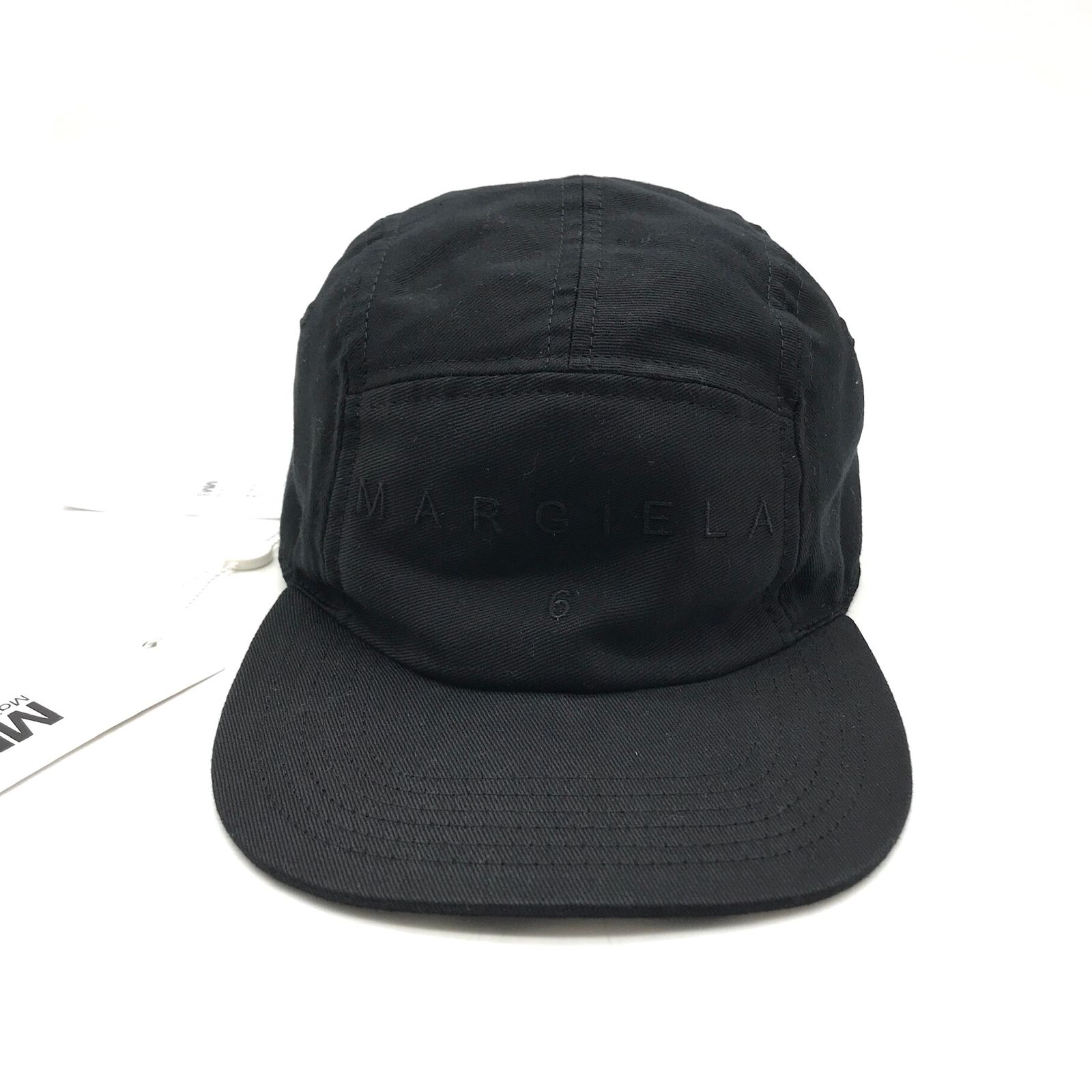 ♥ Maison Margiela メゾン マルジェラ MM6 ベースボール キャップ 帽子 ロゴ刺繡 ブラック コットン メンズ レディース k6482