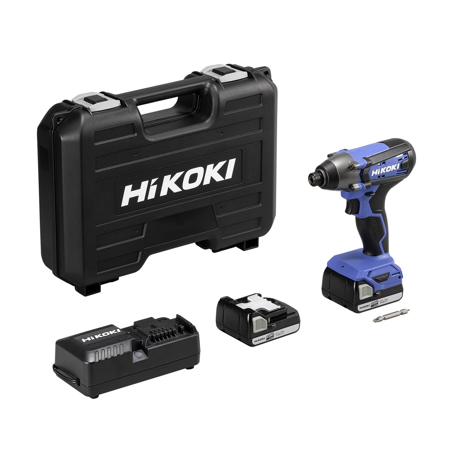 インパクトドライバ 2.0Ah 蓄電池×2個 コードレス 充電器 ケース付 14.4V FWH14DF 2BG HiKOKI ハイコーキ ビットセットバンドル