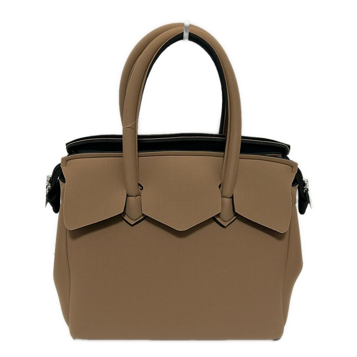 SAVE MY BAG ハンドバッグ ベージュ セーブマイバッグ SAVE MY BAG(セーブマイバッグ) ハンドバッグ美品 - ベージュ