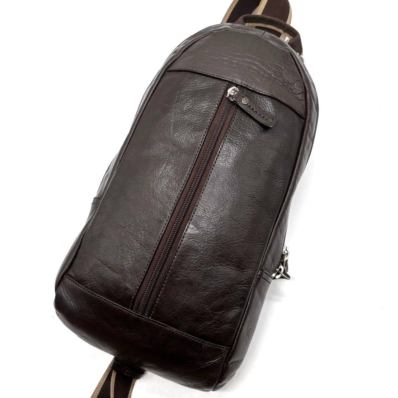 良品】 COACH コーチ ボディバッグ ショルダーバッグ ヘリテージ 
