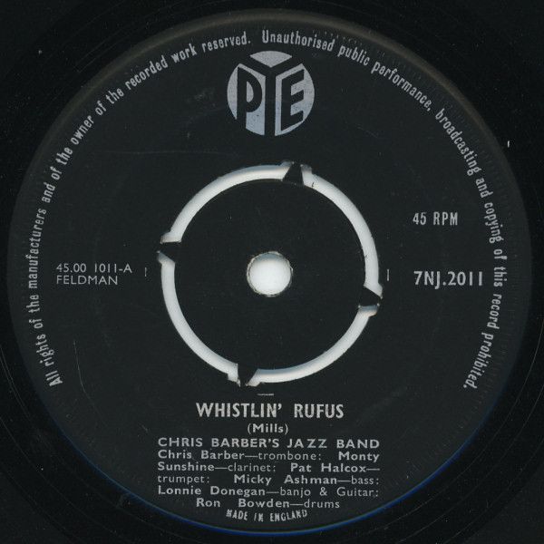 ジャズレコード白人ジャズメン 「 ペッパー、ゲッツ、ファーロウ」ま7枚セット 英7” Chris Barbers Jazz Band / The Whistlin Rufus / Hushabye