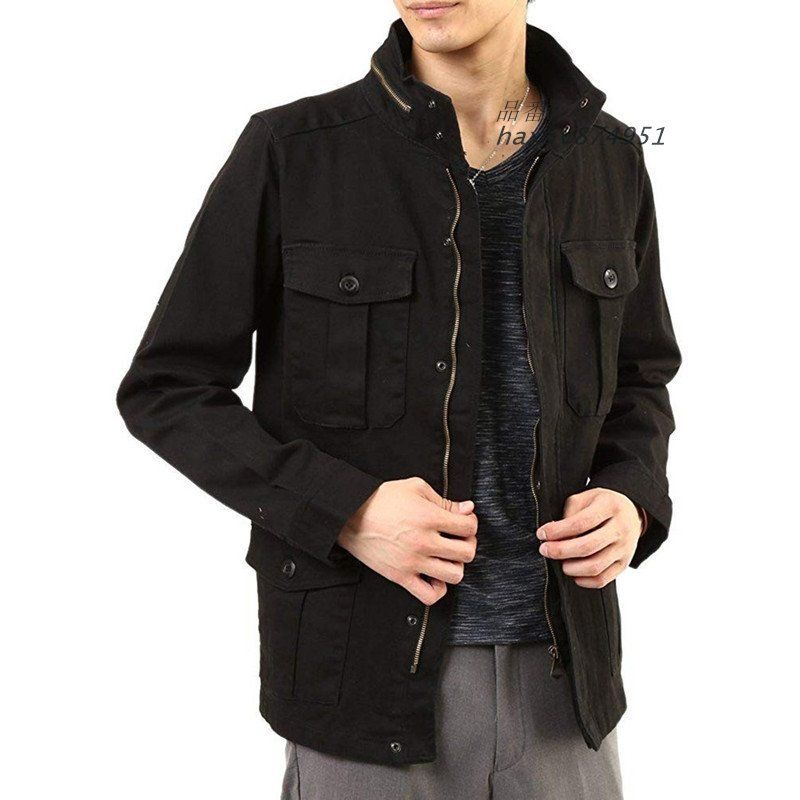 秋 メンズ ジャケット 秋 アウター ストレッチ素材 防風 ミリタリージャケット ジャケット おしゃれ アウター メンズ 秋物 40代 メンズ 2025秋冬 hax5v874951