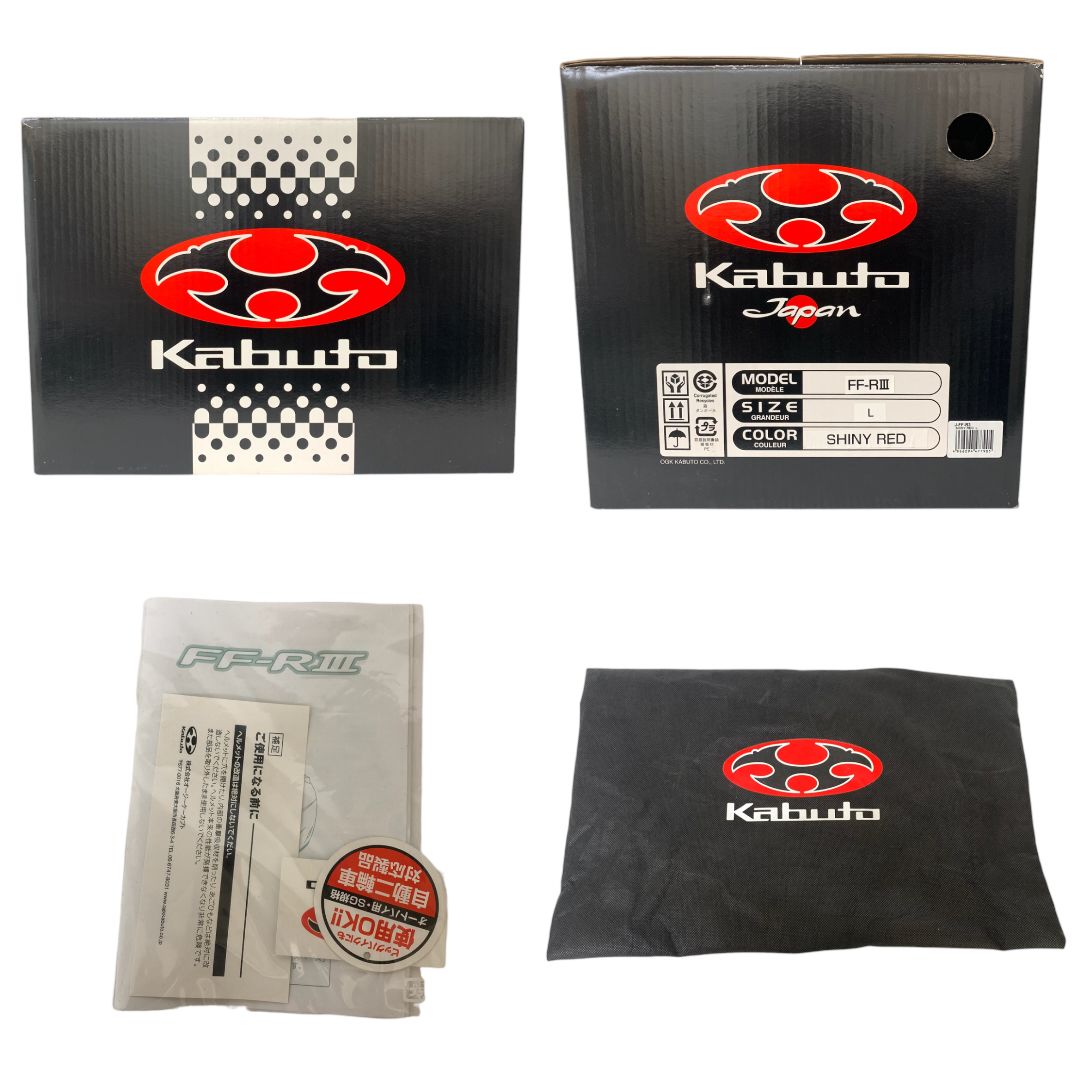 【中古美品】 Kabuto フルフェイス ヘルメット FF-R3 Lサイズ 59～60cm　　KON