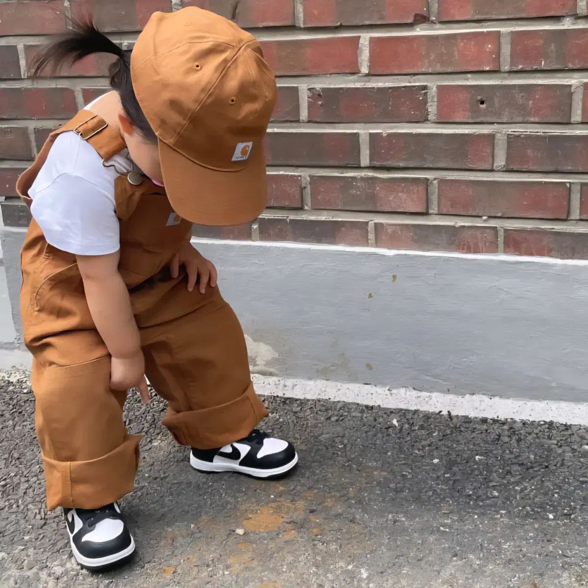  赤ちゃん Carhartt カーハート ボールキャップ オーバーオール セット ほぼ ツーウェイ ドレスオール ベビー服(~95cm)