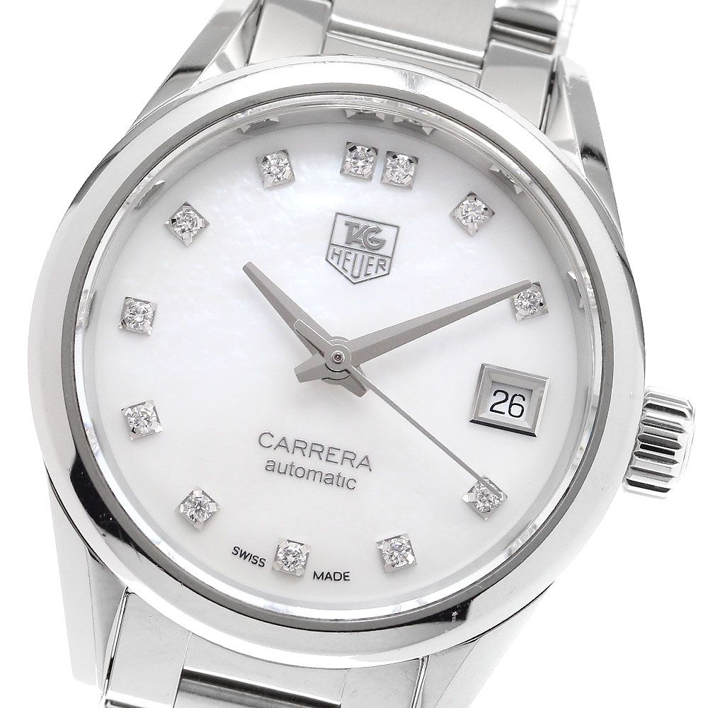 タグホイヤー TAG HEUER WAR2414-0 カレラ レディ キャリバー9 デイト 12Pダイヤ 自動巻き レディース_906515