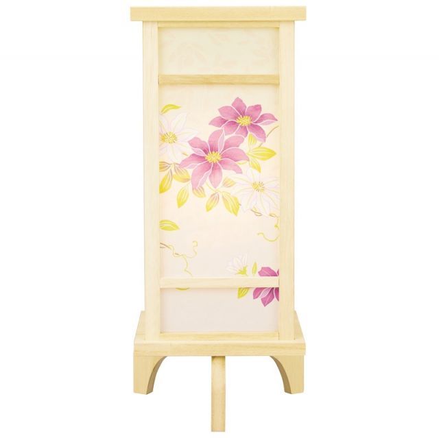 盆提灯 八女提灯 置き提灯 上変形灯 白樹鉄仙 セット 高さ39 cm P 41 8832 90902 電気コード式 初盆 お盆