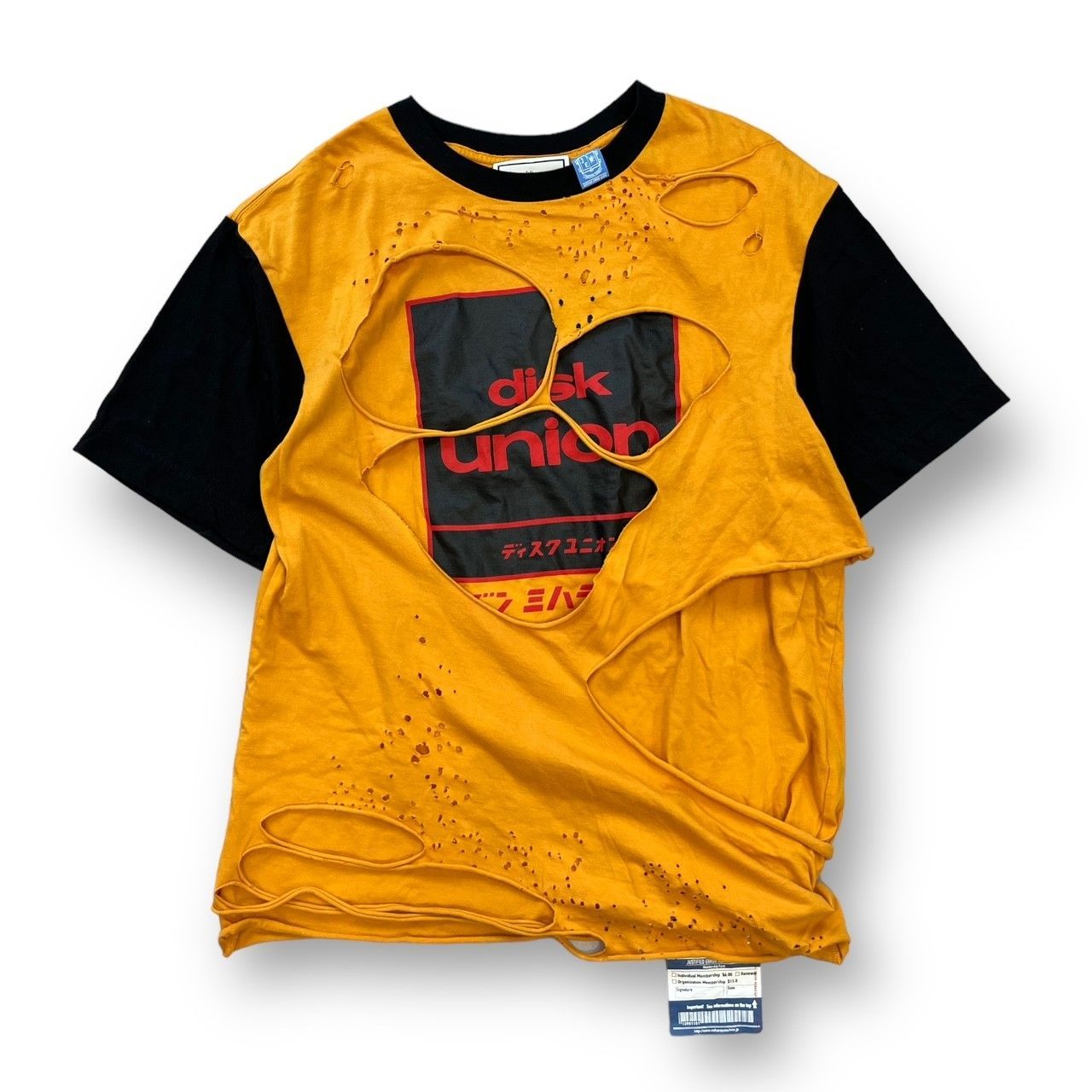 定価24200円 Maison MIHARA YASUHIRO × diskunion DAMAGED T-SHIRT 46 
