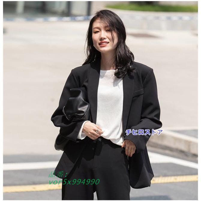 スーツ レディース セットアップ カジュアル ブラック フォーマル
