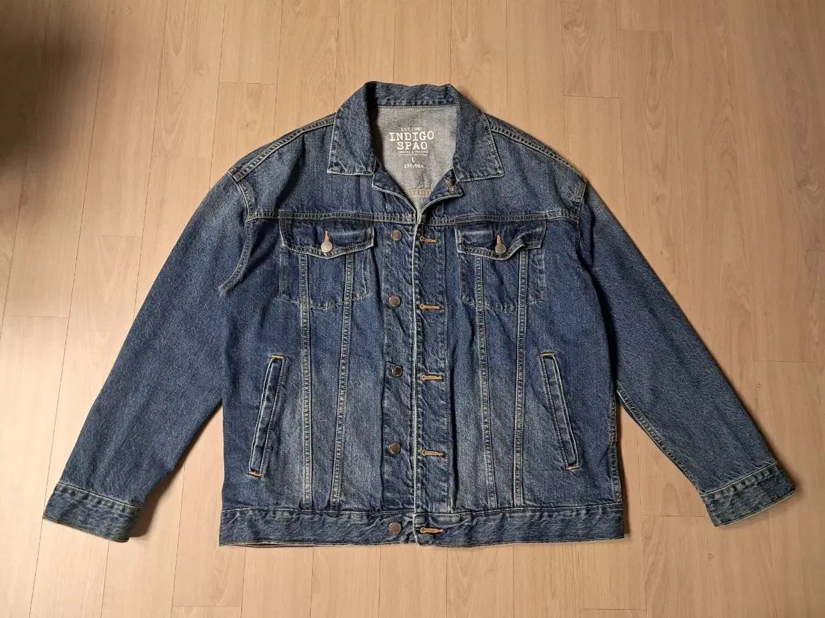 インディゴブルー SPAO(スパオ) ウォッシュデニムジャケット L