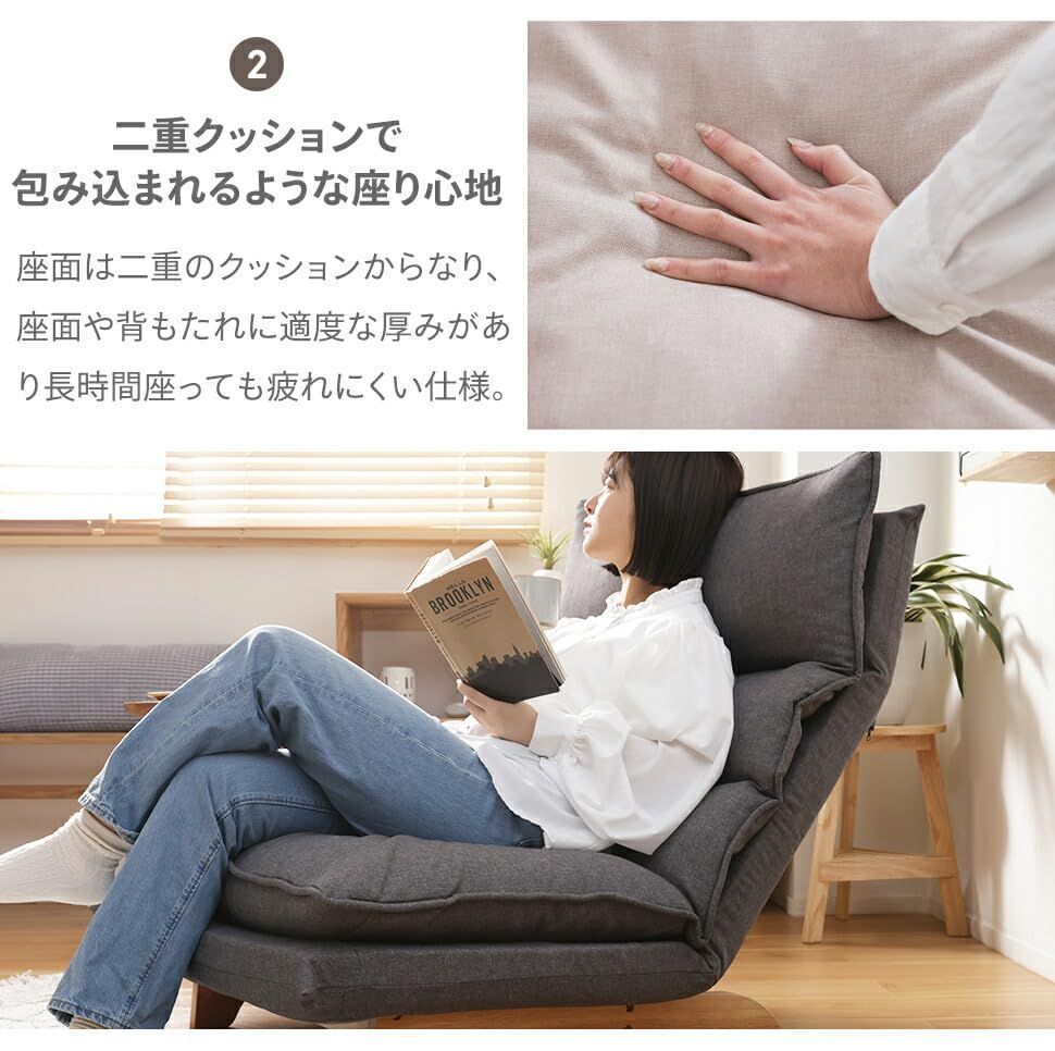 新着商品 日本製 コーデュロイベージュ ローソファ A1428a-a-689BE ダブルクッション セルタン