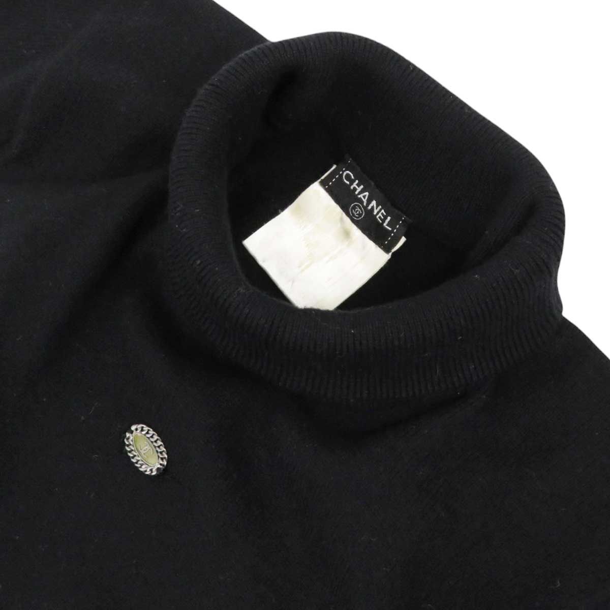 CHANEL カシミヤシルクニット帽 黒 ラメ入りリボン CCロゴ刺繍ほぼ未使用 シャネル ココマーク カシミヤ ニット レディース ブラック