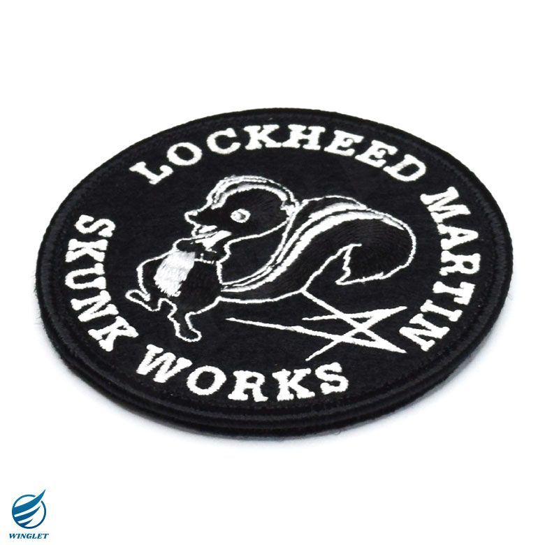 LOCKHEED MARTIN SKUNK WORKS 刺繍 ワッペン 両面 ベルクロ 付き