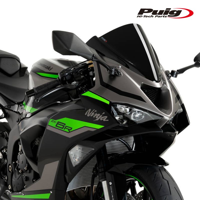 Puig 21831N Z-RACING SCREEN [BLACK] Kawasaki ZX-6R (24-25) プーチ