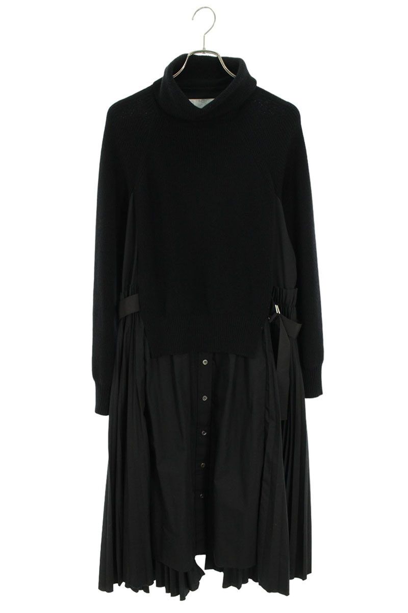 サカイ  Wool Knit Dress/SCW-044 ウールタートルネックニットドッキングプリーツワンピース レディース 2 【10/1～10/8 タイムセール開催】