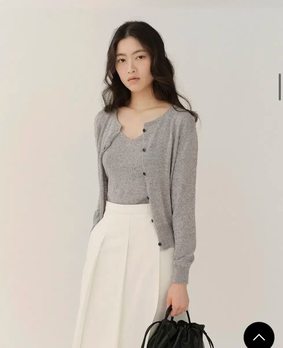 KINDERSALMON キンダーサルモン Sleeveless Cardigan Set Melange