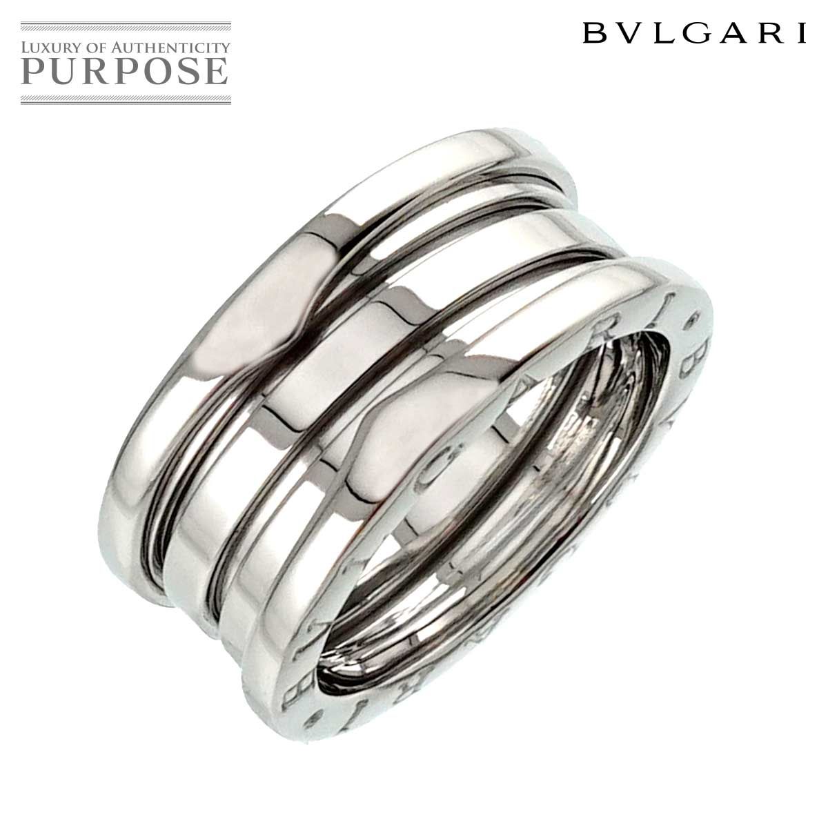 ブルガリ BVLGARI ビーゼロワン 3バンド #54 リング K18 WG ホワイトゴールド 750 指輪 B-ZERO1 Ring 90237430