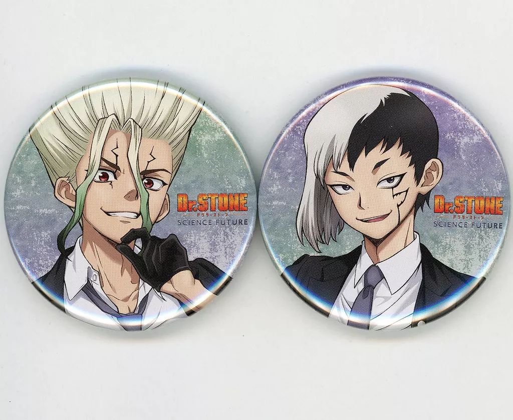 中古】バッジ・ピンズ 石神千空＆あさぎりゲン 缶バッジ2種セット