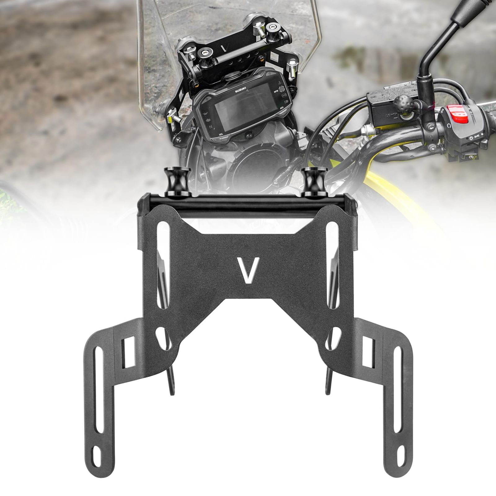 Vストローム250 スクリーン延長ブラケット　アクセサリーバー付き Amazon.co.jp: 【Vストローム250用】スクリーンオフセット250