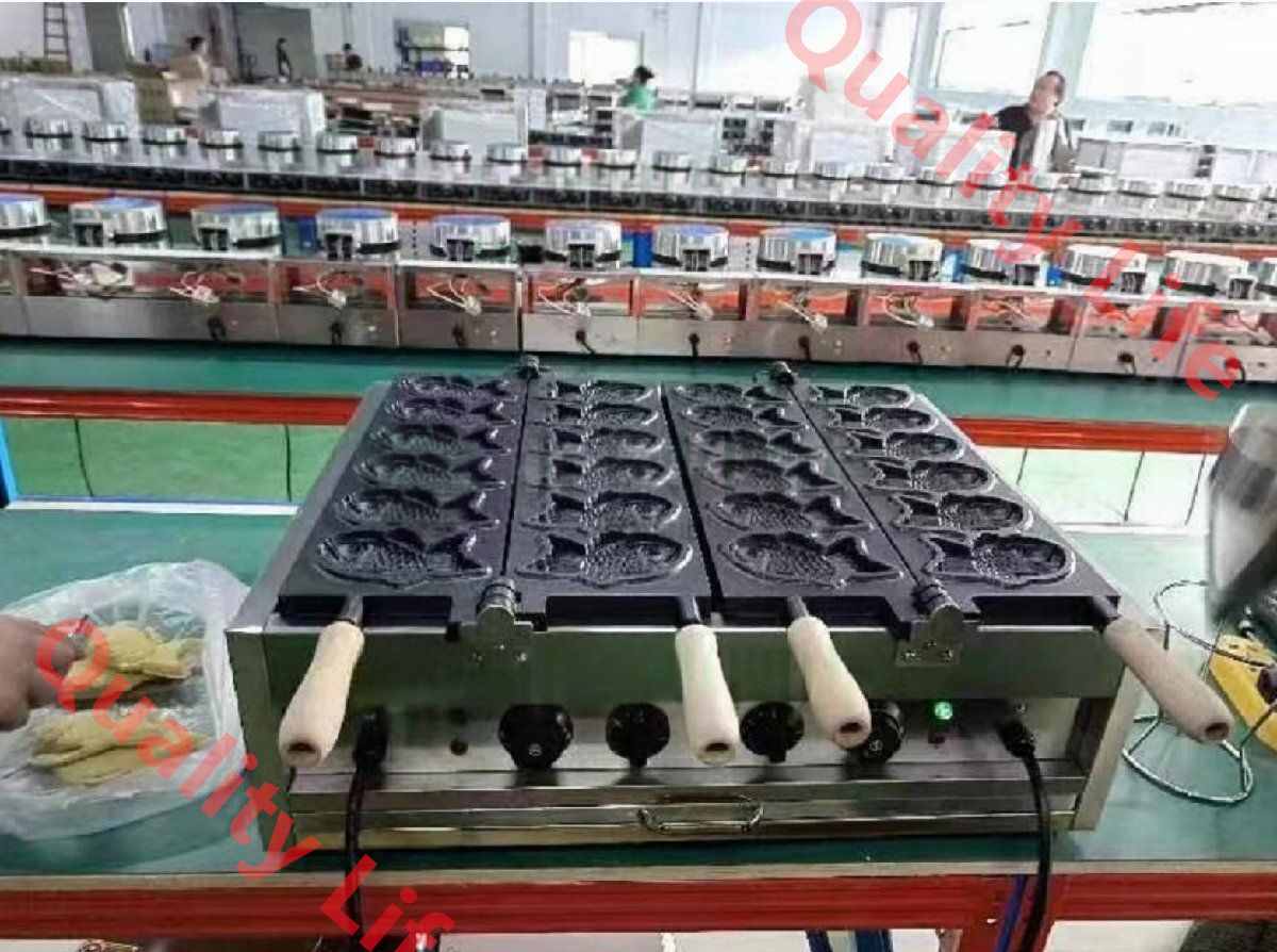 電気 たい焼き器 6匹×2連 12匹焼ける 鯛焼き器 単相 100V 業務用 厨房機器 飲食店