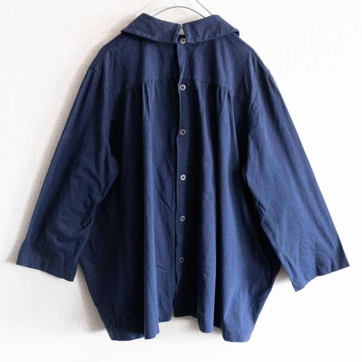 美品】tricot COMME des GARCONS 【丸襟 ギャザー ブラウス】M