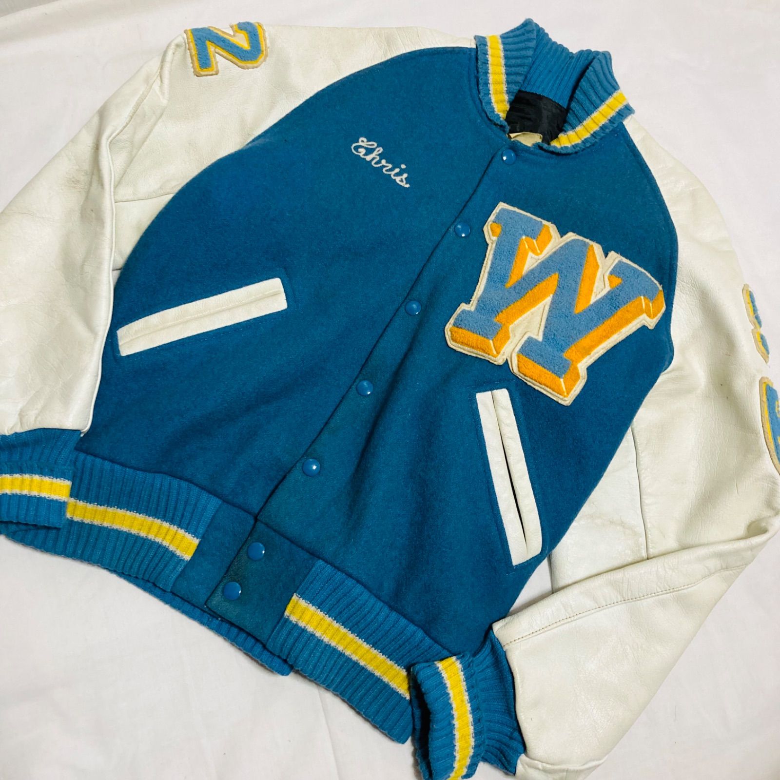 vintage USA製 袖レザーallion awards スタジャン