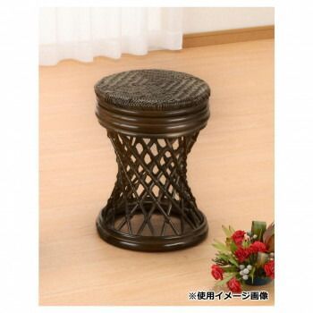 今枝商店 Romantic Rattan 籐回転スツール ハイタイプ S68B