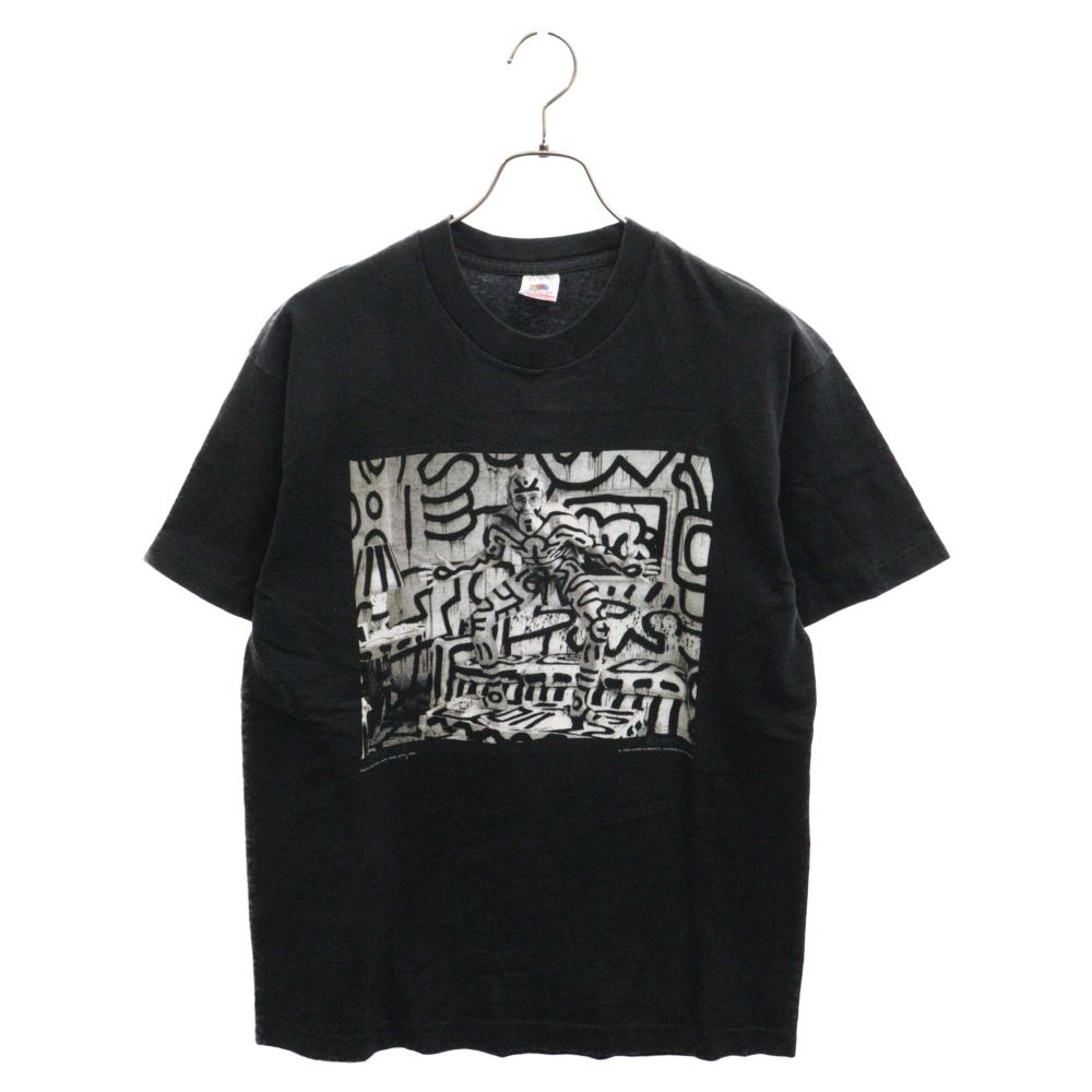 VINTAGE (ヴィンテージ) 90s KEITH HARING キースヘリング アニーリーボヴィッツ プリント 半袖Tシャツ カットソー ブラック