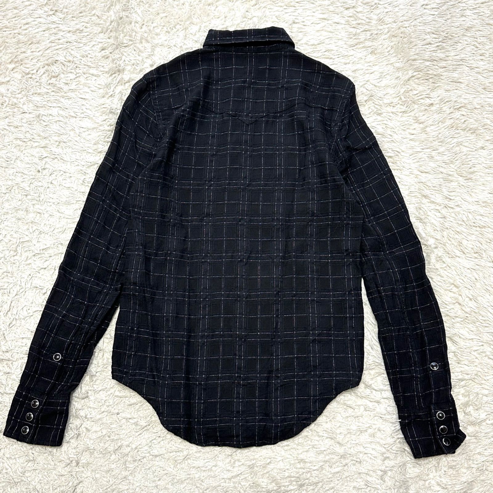 SAINT LAURENT PARIS ウエスタン チェック柄Pコート SAINT LAURENT PARIS ウエスタン チェック柄Pコート SAINT LAURENT