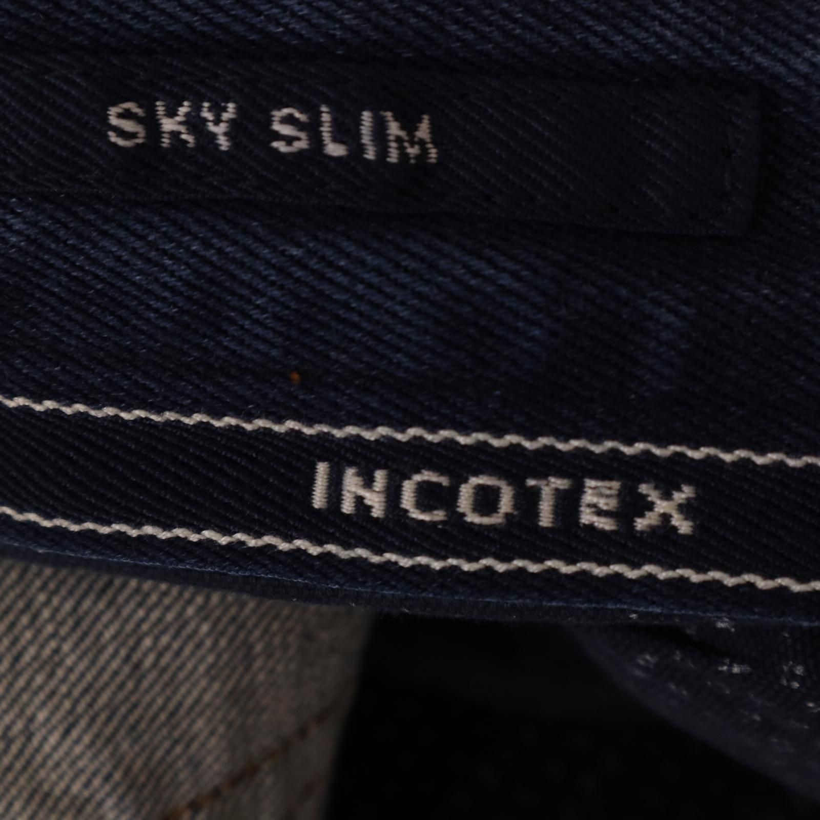 INCOTEX / SKY SLIM インコテックス スカイスリム ジップフライ コットン ポリウレタン デニム パンツ ジーンズ 表記サイズ36　【2407】