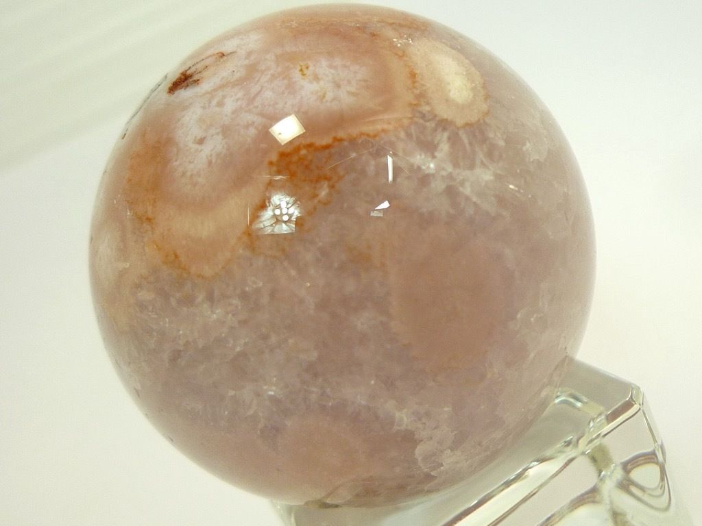 水晶共生桜瑪瑙のスフィア 桜瑪瑙 カーネリアン 共生 スフィア