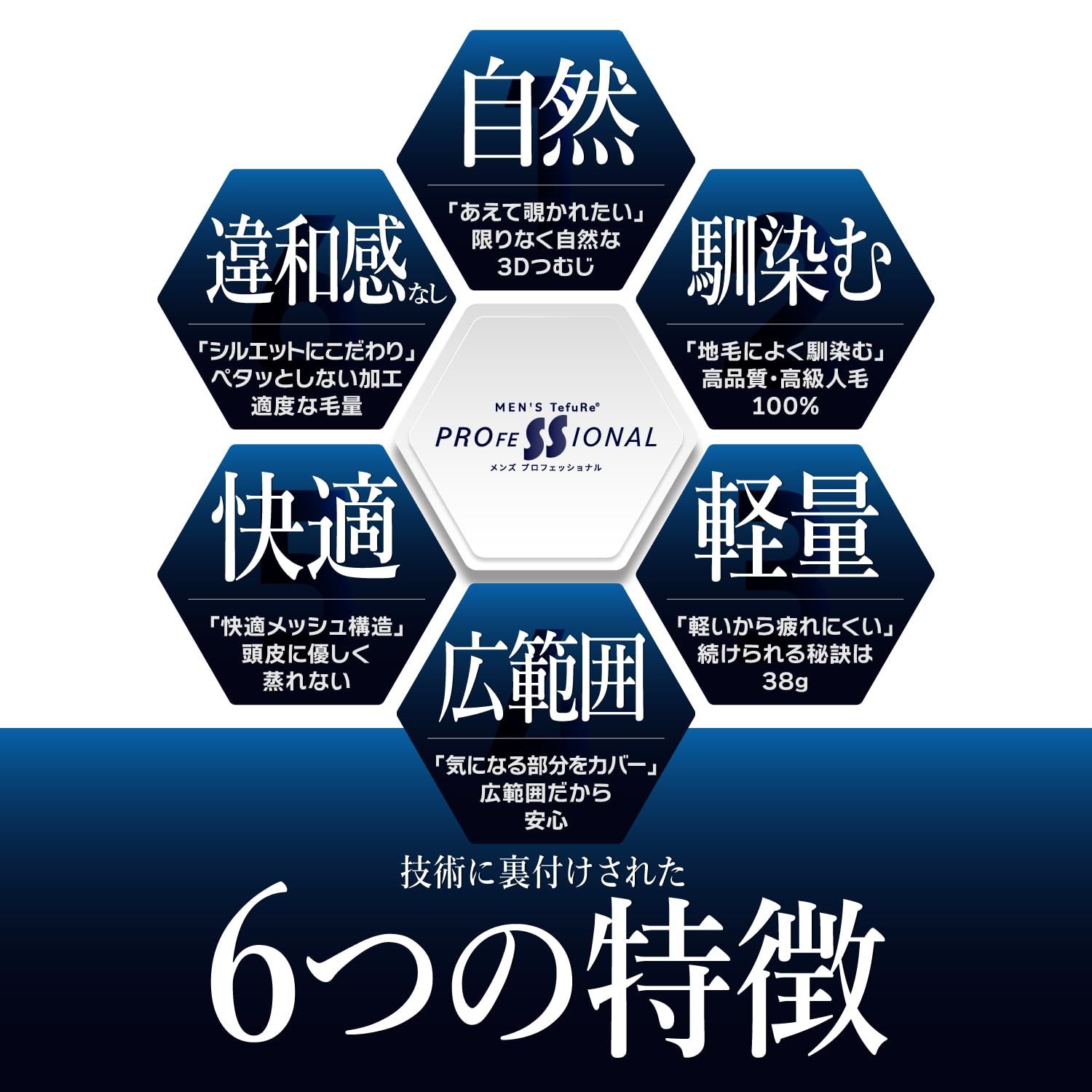 数量 TefuRe 広範囲 ヘアピース 男性 部分ウィッグ 黒 メンズ ショート かつら 頭頂部 付け毛 つむじ ポイントウィッグ 脱毛 薄毛 白髪 軽い トップピース 人毛100％ カツラ フリーサイズ wig 自然 ショコラブラウン MY-341-C FORTGASGNV_COM_BR