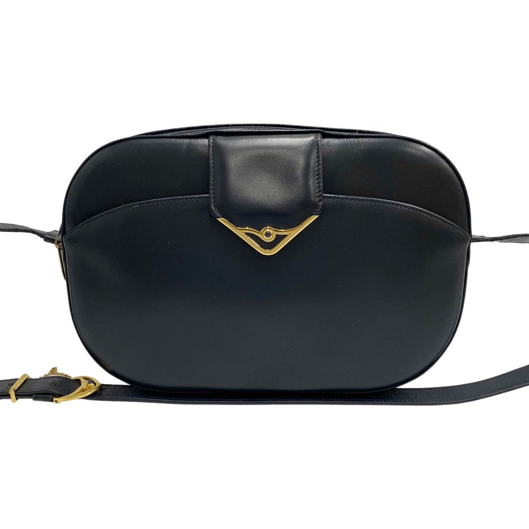 極 美品 CARTIER カルティエ サファイアライン 金具 カーフ レザー 本 