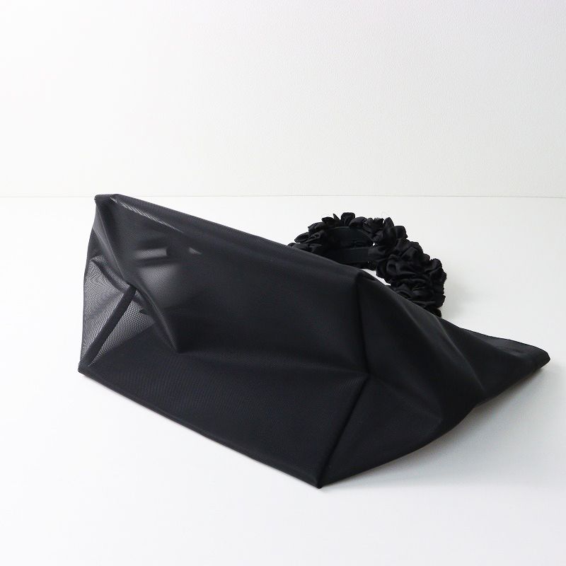 美品 ラドロー LUDLOW グレープハンドル メッシュバッグ ｜ブラック 