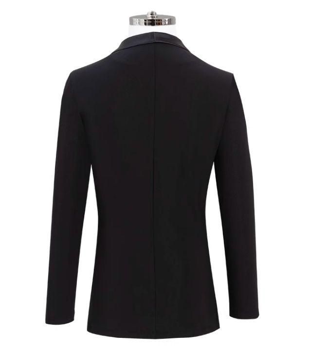 メンズジャケット ベルベット　社交ダンス ラテン ブラック オーダーメイド メンズジャケット ベルベット社交ダンス ラテン ブラック オーダーメイド