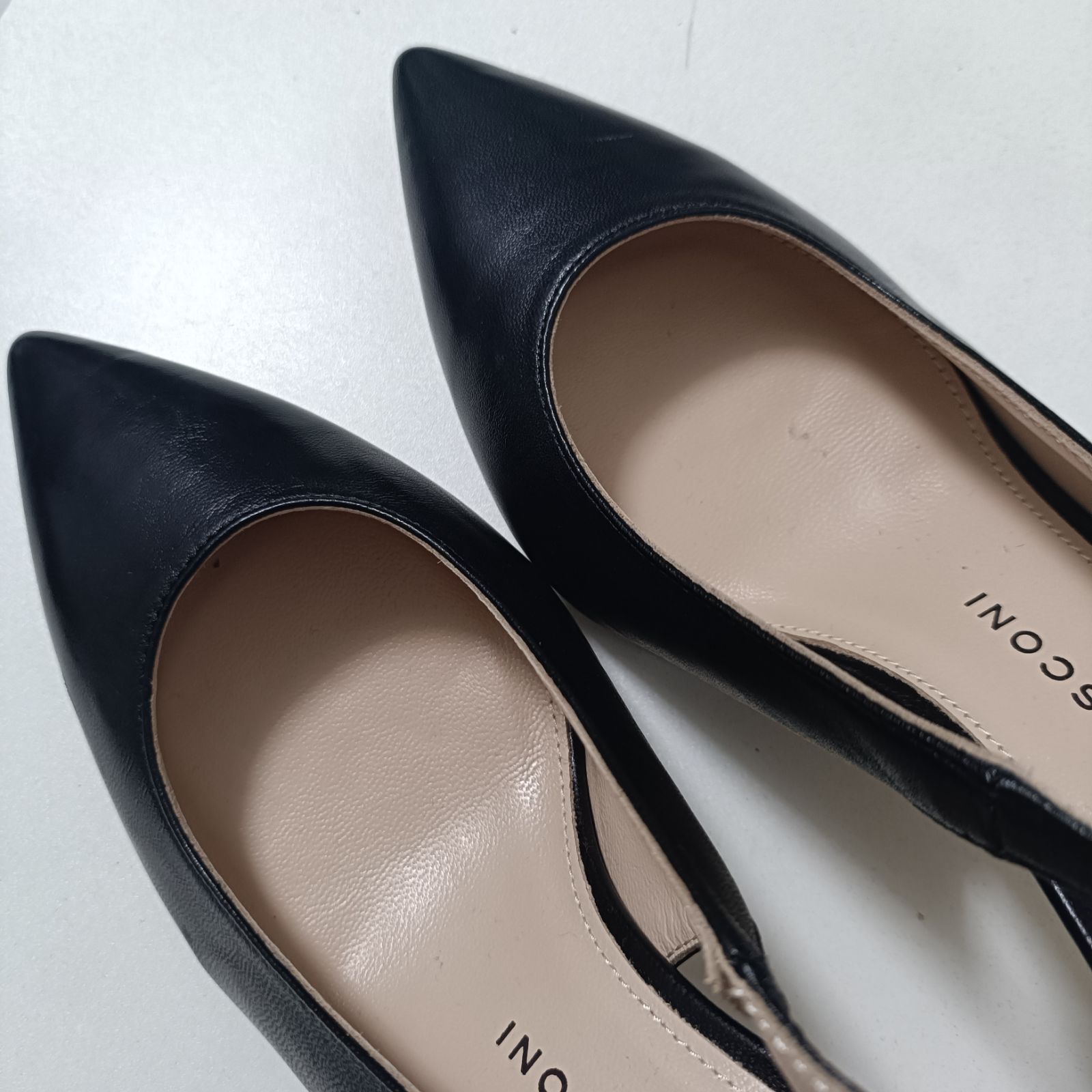 【未使用品】ファビオルスコーニ ポインテッドトゥ パンプス【23】黒 ミュール 未使用品】ファビオルスコーニ ポインテッドトゥ パンプス【23