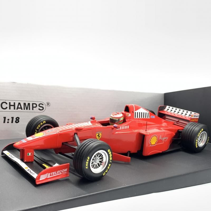 中古】開封)ミニチャンプス 1/18 フェラーリF1 #4 E.アーバイン