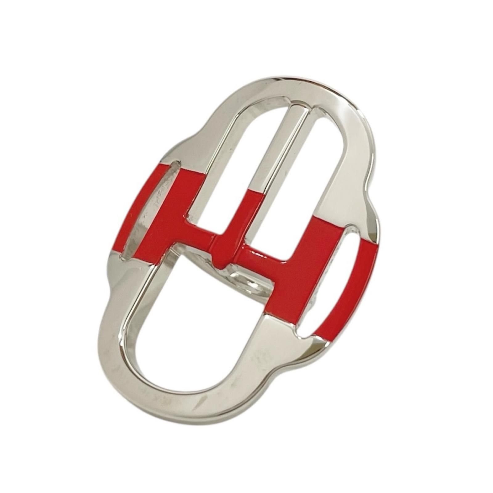 HERMES | エルメス ツイリーリング スカーフリング ミニバックル シルバー×オレンジ 尾張小牧店