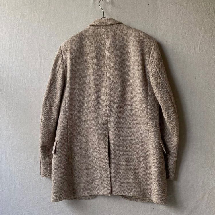 USA製 80s Harris Tweed ツイードジャケット / 40 ウール ベージュ